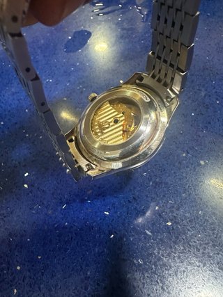 Omega De Ville Automático Plata y Blanco