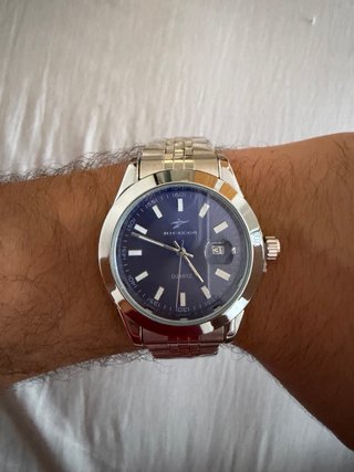 2 Orologi Argentati con Quadrante Blu