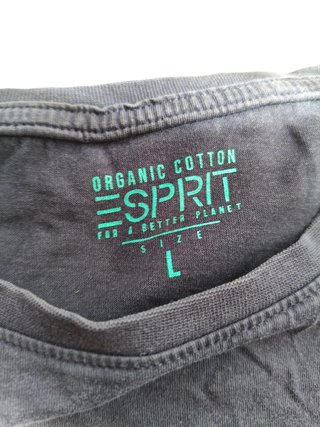 Camiseta azul marino Esprit algodón orgánico L