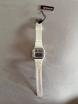 Reloj SAMDA Digital Blanco Vintage Deportivo