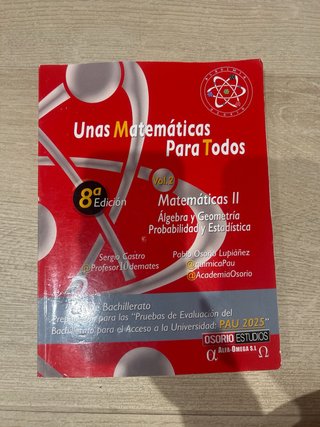 Unas Matemáticas para Todos 8 edición