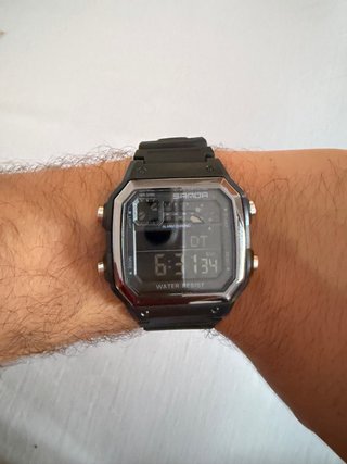 Reloj Samoa Negro y Plateado