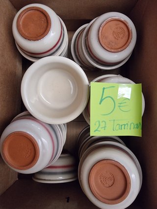 Cazuelas barro, cuencos, platos, tarrinas, jarras