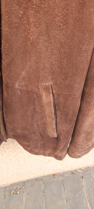 Chaqueta Ralph Lauren ante gris y marrón