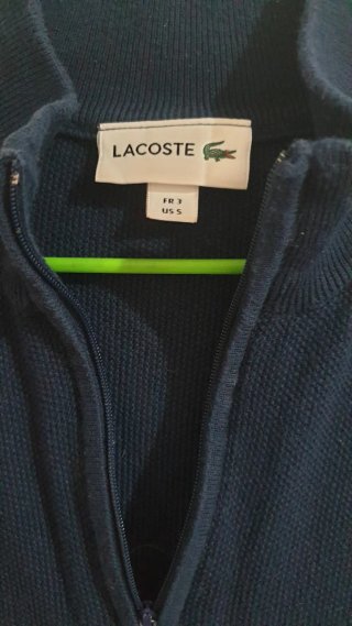 Jersey Lacoste Rayas Azul Marino