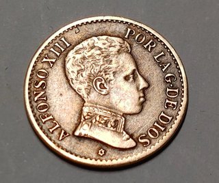 Moneda 1 Céntimo Alfonso XIII 1906*6 MBC.