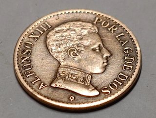 Moneda 1 Céntimo Alfonso XIII 1906*6 MBC.