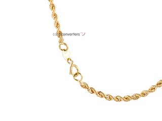 cadena oro 18k con piedra con circonita 23cm