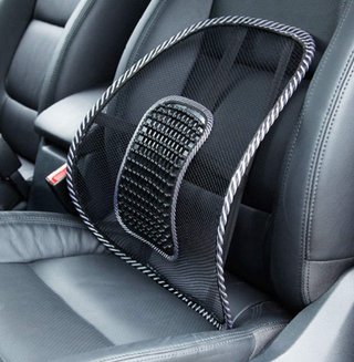 Cojín Lumbar Coche Malla Negra