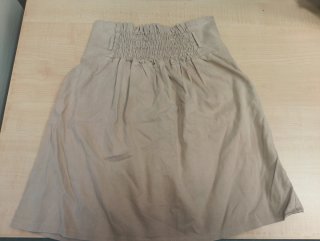 Falda marrón de cintura alta
