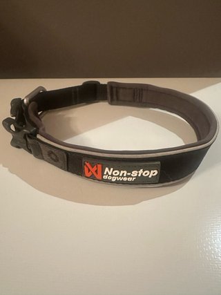 Collar Perro Non-Stop Dogwear Negro/Gris Talla M