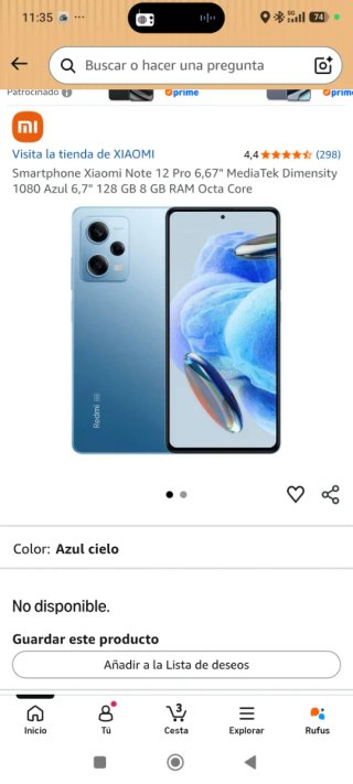 Xiaomi Note 12 Pro 128GB Azul