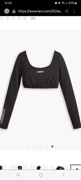 Top Levi's negro nuevo talla XS