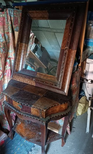Recibidor con espejo y cajón