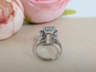 Anillo Antiguo Oro y Aguamarina