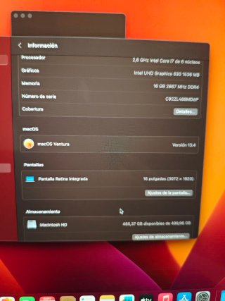 MacBook Pro 2019 i7 Plata