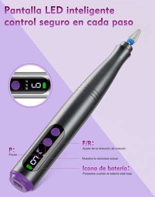 Torno Eléctrico Profesional Uñas Portátil