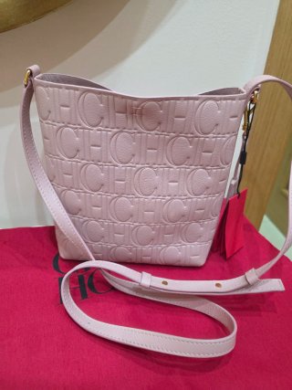 Bolso Piel CH Cadena Dorado Rosa