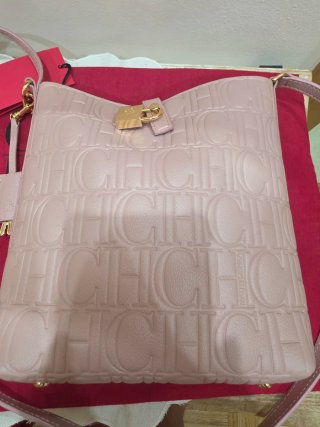 Bolso Piel CH Cadena Dorado Rosa