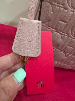 Bolso Piel CH Cadena Dorado Rosa