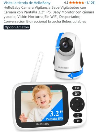 Cámara Vigilancia Bebé HelloBaby 3.2