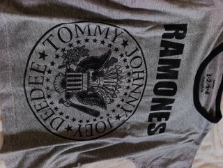 T-shirt Ramones Pull&Bear Cinza Tamanho XS