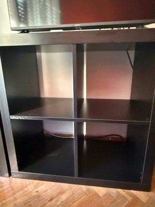 Estantería modular negra 4 compartimentos