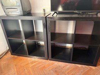Estantería modular negra 4 compartimentos