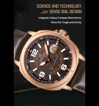Reloj Naviforce Hombre Marrón y Dorado