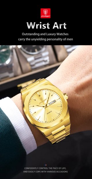 Reloj Poedagar Dorado Hombre