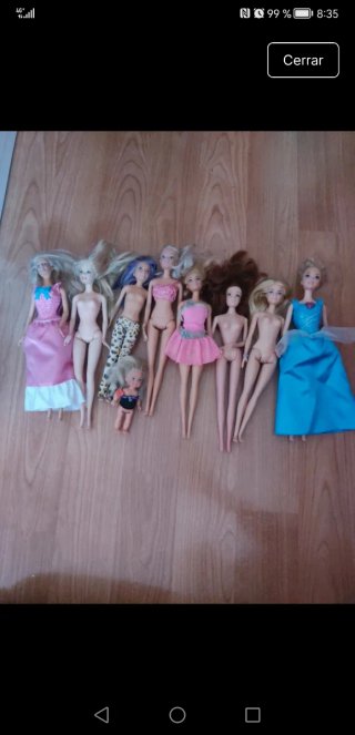 Lote de 9 Barbies