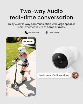 YOUKEY S320 Cámara WiFi Dual 2.5K magnética IP65