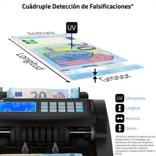 ZZAP NC20+ Contador Billetes 1000Min Lote 4Niveles