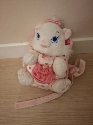 Peluche blanco con mochila