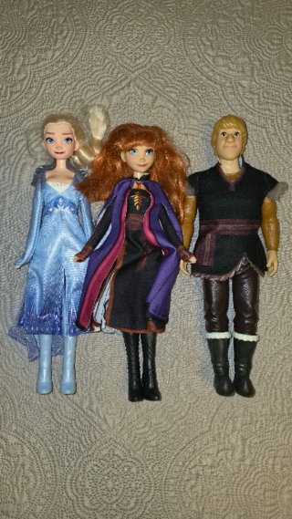 Muñecas Frozen Anna, Elsa y Kristoff