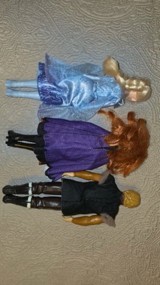 Muñecas Frozen Anna, Elsa y Kristoff