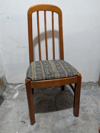 6 Sillas de Madera con Tapizado