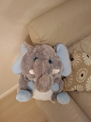 Peluche Elefante Gris y Azul