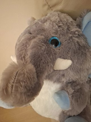 Peluche Elefante Gris y Azul