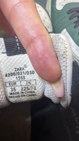 Zara Kids Sneakers Alte Verdi/Bianche Taglia 35