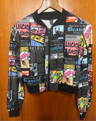 Chaqueta Bomber Shein Pop Art Comic