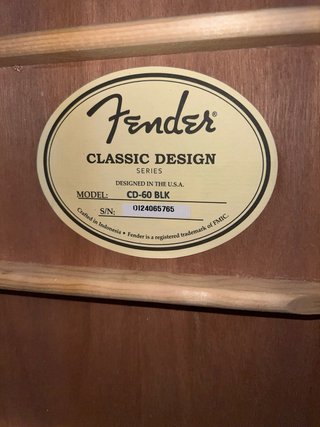 Guitarra Acústica Fender CD-60 BLK