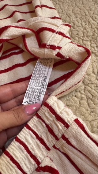 Completo Zara 2 pezzi righe rosso bianco XS