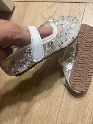 Bailarinas niña lentejuelas doradas y blancas