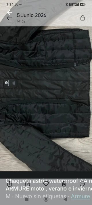 Chaqueta Moto ASTRID Waterproof Negra Roja TALLA M
