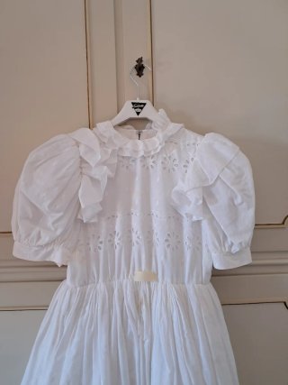 Abito Romantico Cerimonia Comunione Bianco