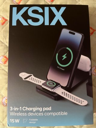 Cargador Inalámbrico 3 en 1 Ksix 15W