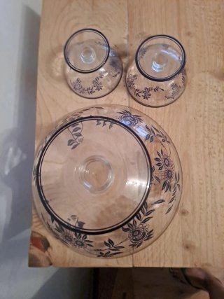 Cristalería Vintage Danubio Azul
