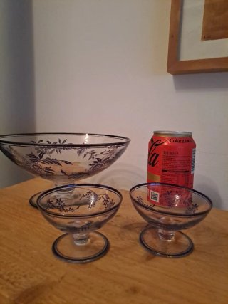 Cristalería Vintage Danubio Azul