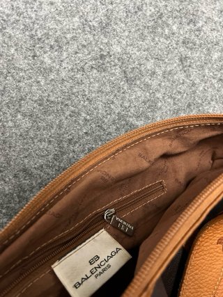 Bolso Balenciaga Piel Marrón y Beige